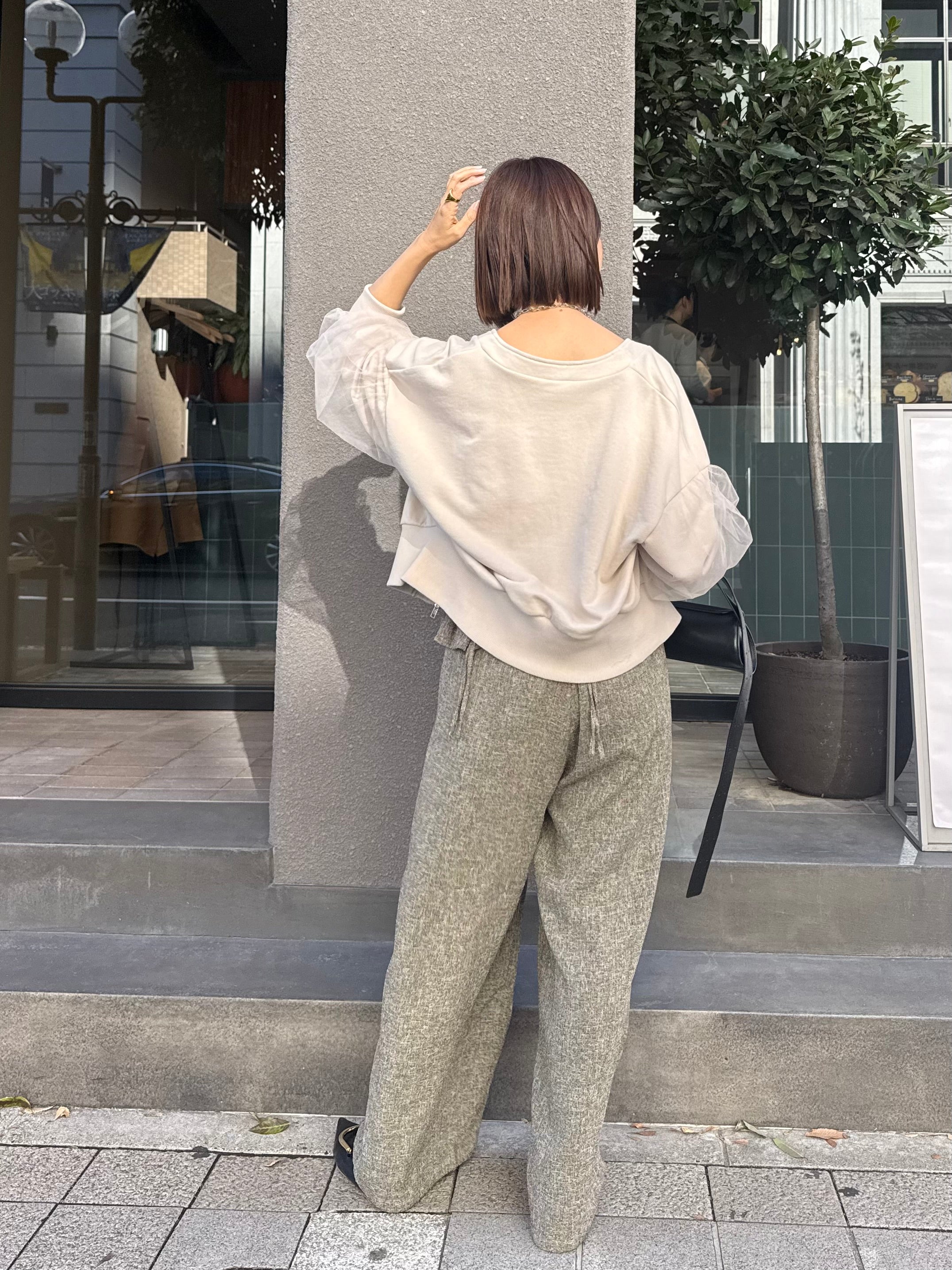 予約】サマーツイードタックパンツ / ブラウン(2月中旬頃発送予定) – fosie