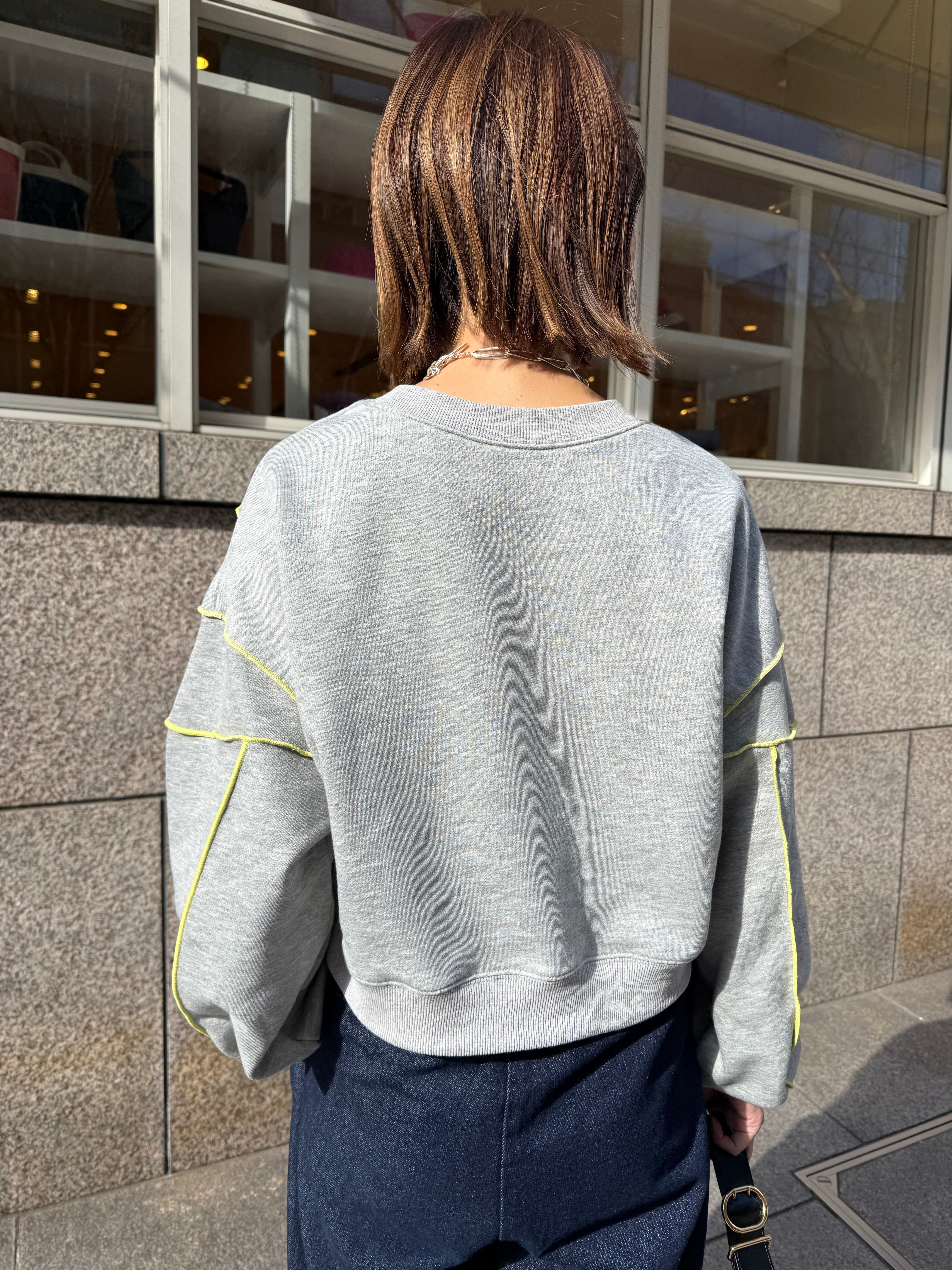 配色メロープルオーバー／グレー – fosie