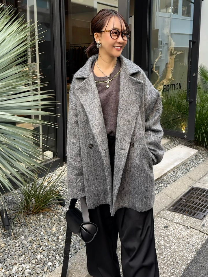 シャギーミドルコート / チャコール