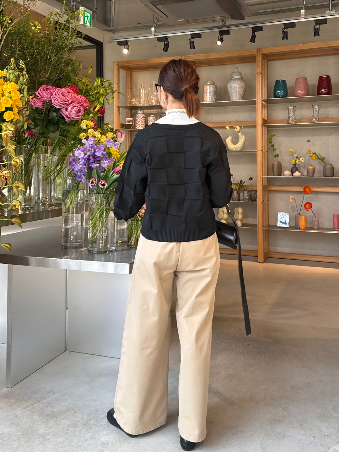 【予約】ツイルタックワイドパンツ / ベージュ(2月下旬発送予定)