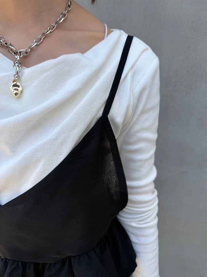 【予約】フリルヘムビスチェ / ブラック(5月下旬発送予定)