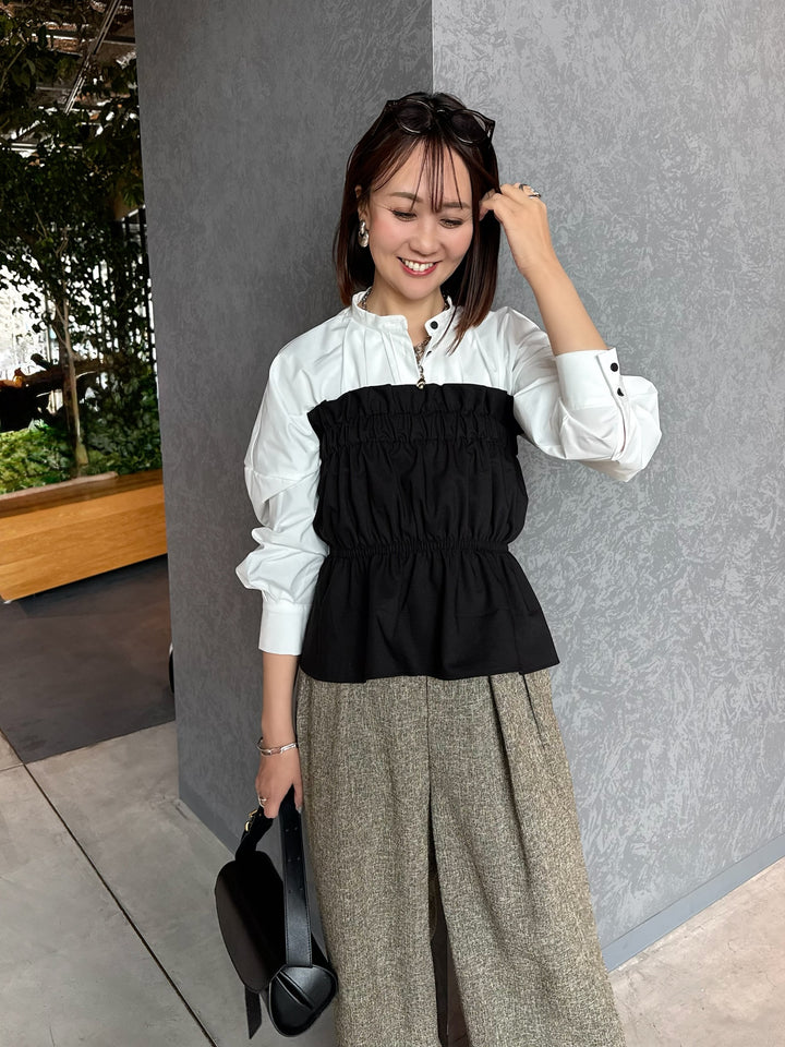 【予約】ブロードタックブラウス / ホワイト(2月下旬発送予定)