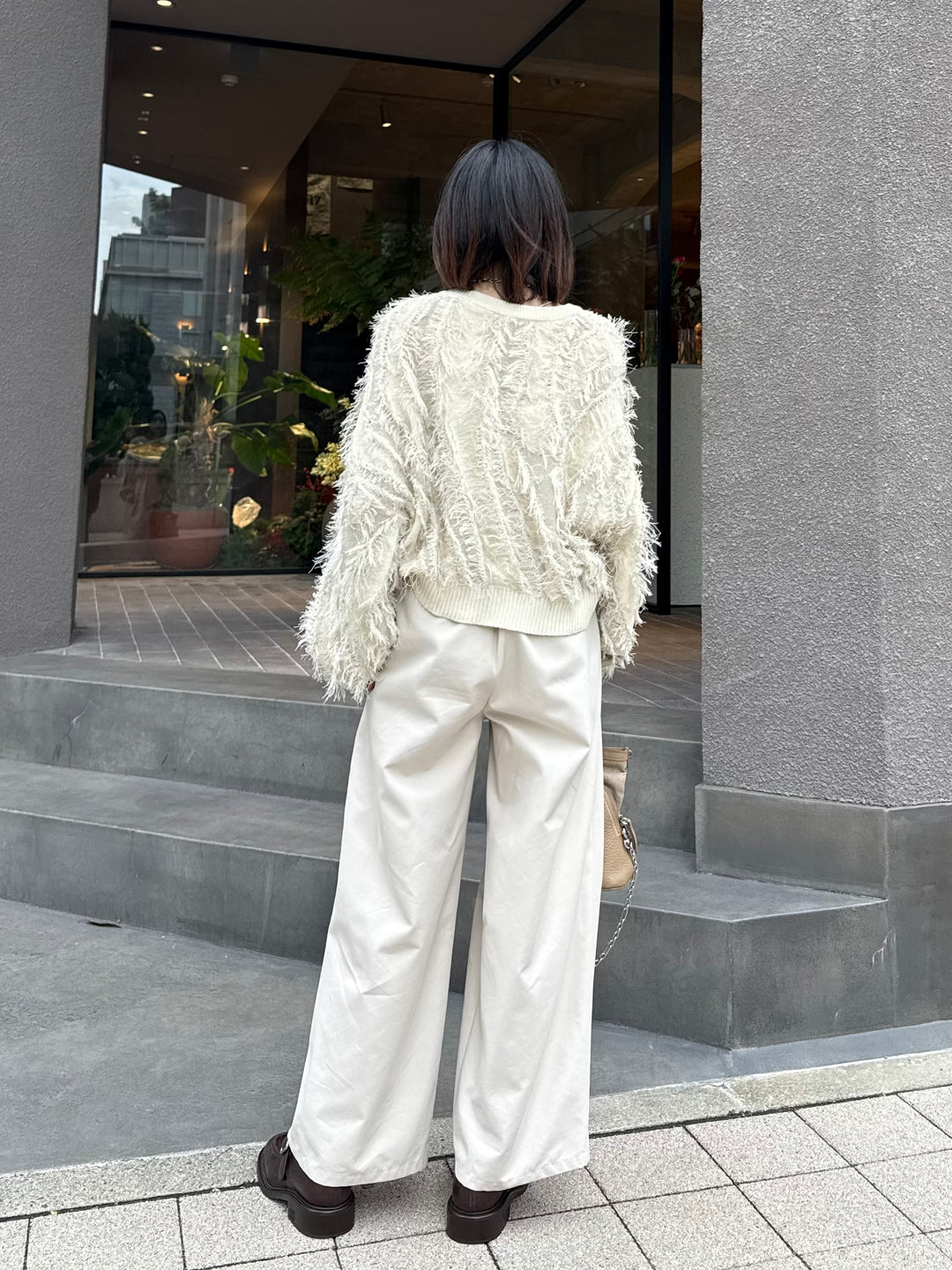 【予約】ツイルタックワイドパンツ / アイボリー(2月下旬発送予定)