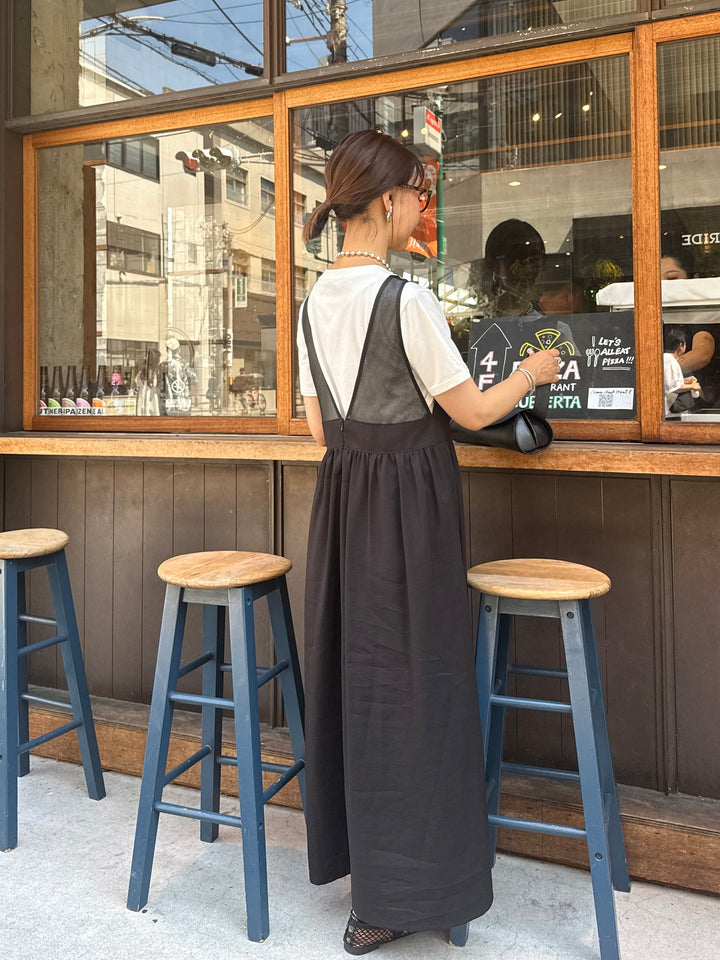 バックメッシュワンピース / ブラック