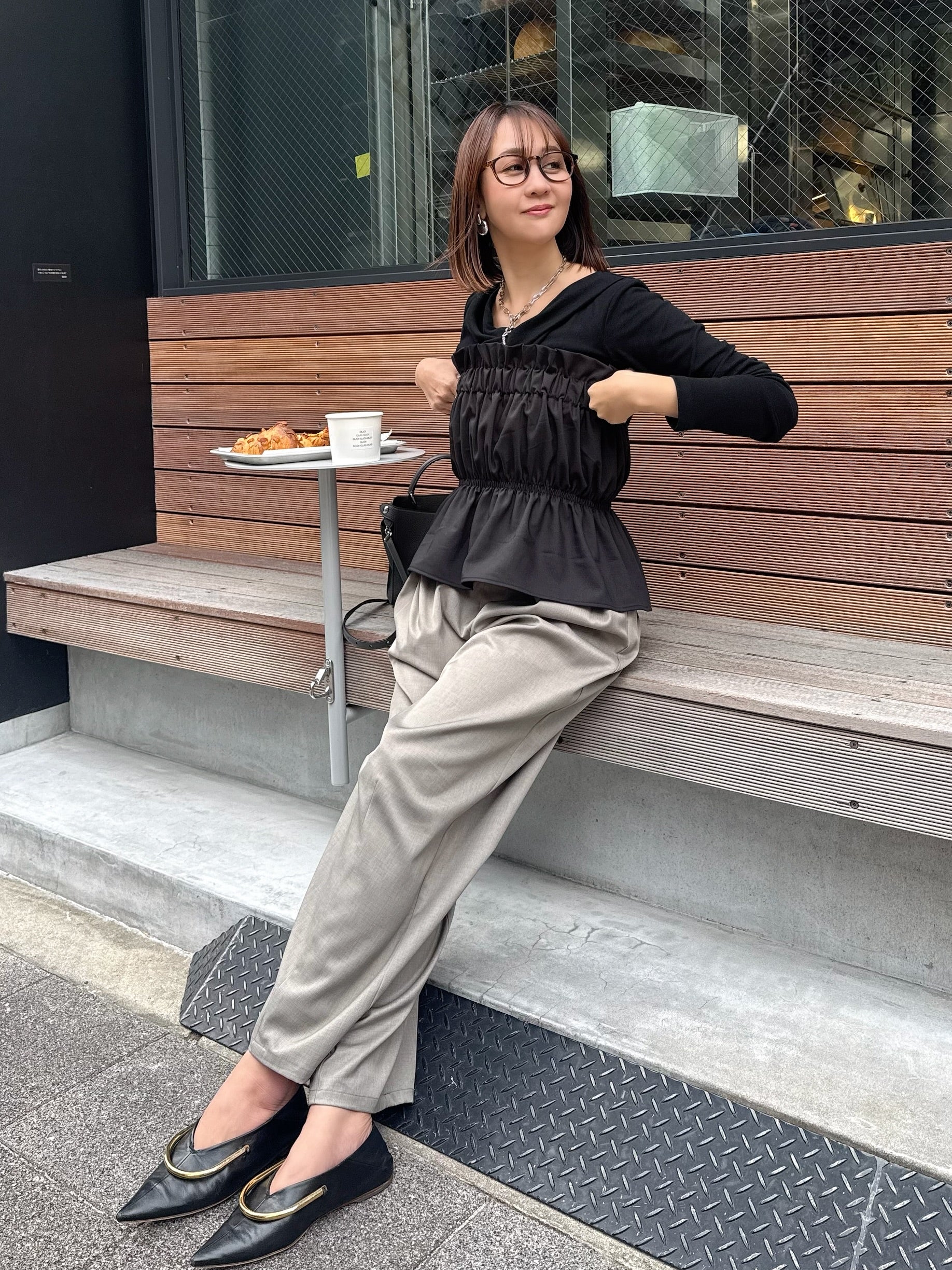 新作300円OFF] ギャザービスチェ / ブラック – fosie