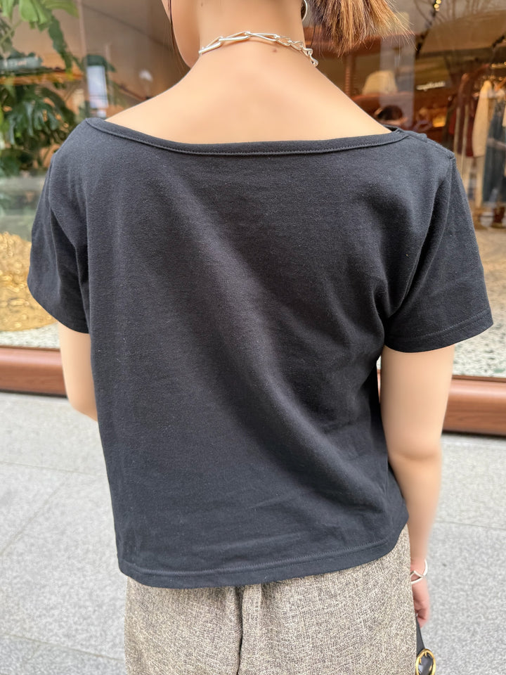 【予約】ドレープTシャツ / ブラック(5月上旬発送予定)