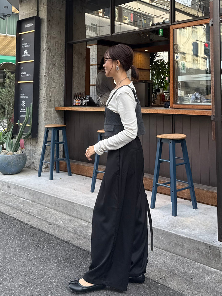 ツイルタックパンツ / ブラック