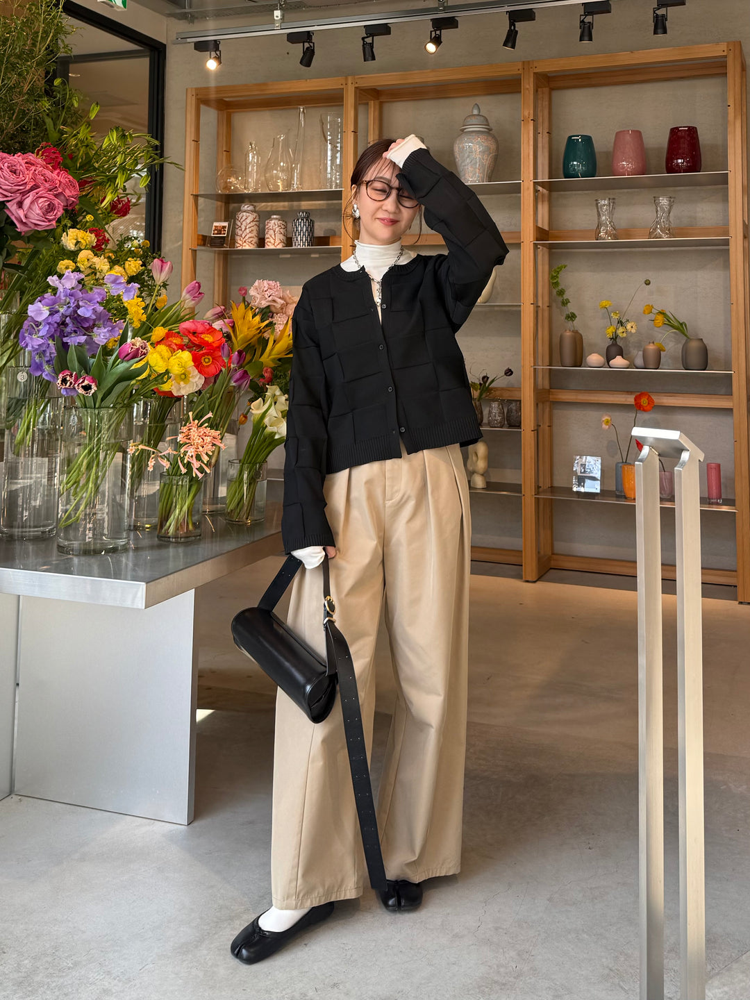 【予約】ツイルタックワイドパンツ / ベージュ(2月下旬発送予定)