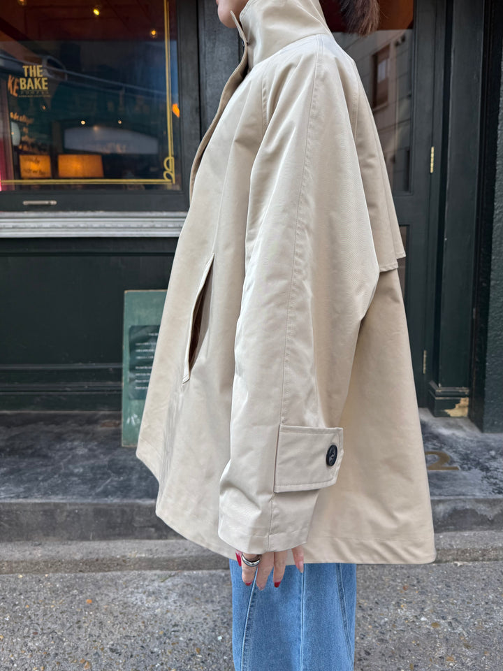 【予約】スタンドカラーミドルコート / ベージュ(2月下旬発送予定)