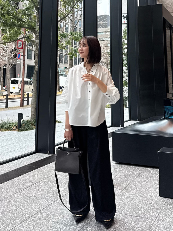 【予約】ブロードタックブラウス / ホワイト(2月下旬発送予定)