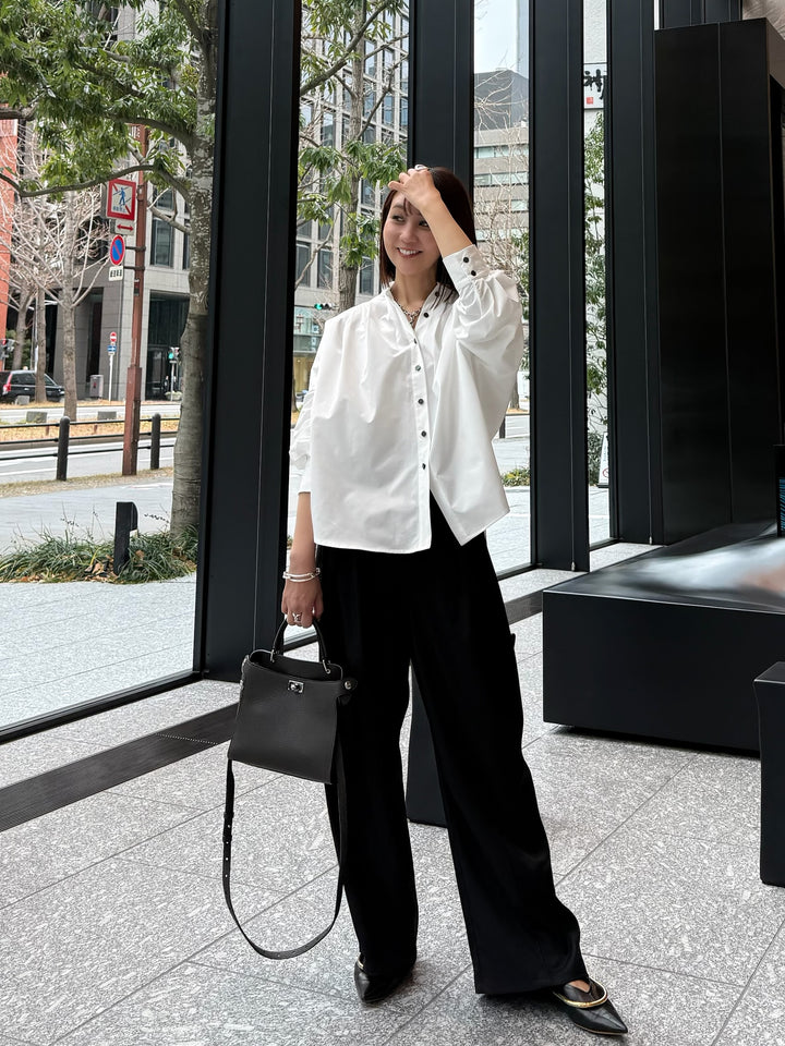 【予約】ブロードタックブラウス / ホワイト(2月下旬発送予定)