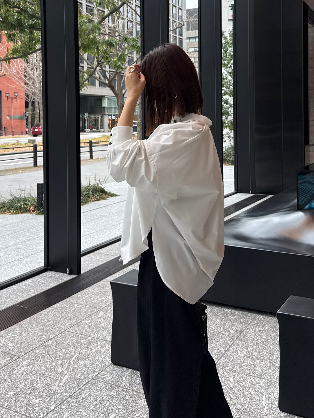 【予約】ブロードタックブラウス / ホワイト(2月下旬発送予定)