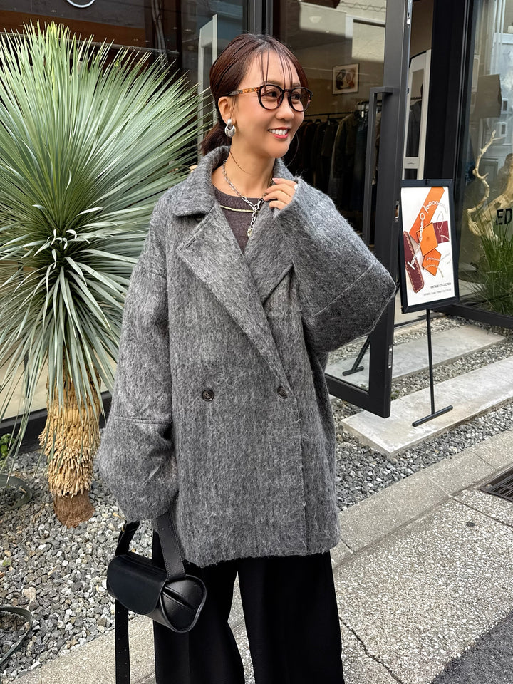 シャギーミドルコート / チャコール