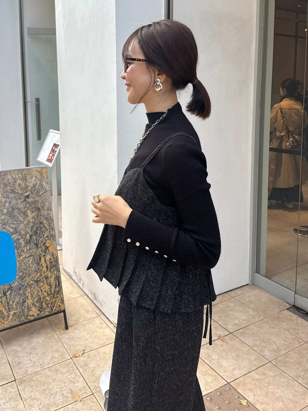 【予約】サマーツイードプリーツキャミ / ブラック(2月中旬頃発送予定)