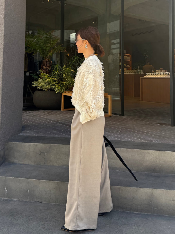 【予約】フリンジニットプルオーパー / アイボリー(11月下旬発送予定)