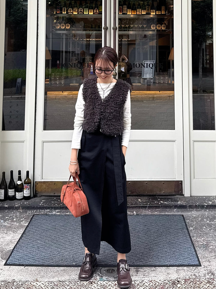 ベロアボートネックプルオーバー / アイボリー