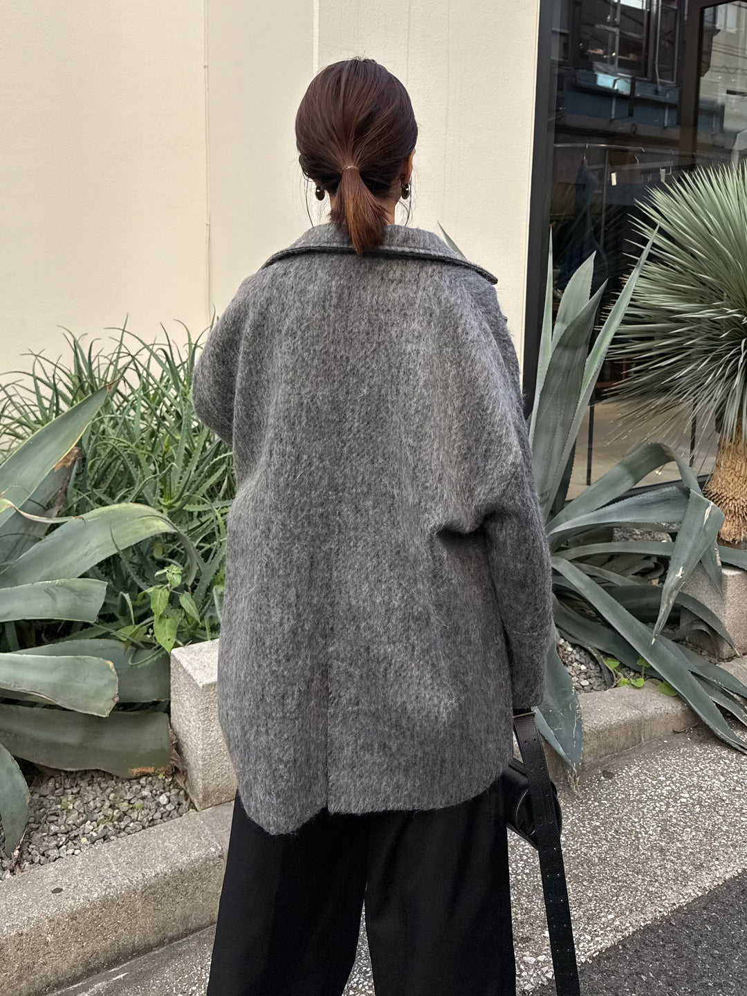 シャギーミドルコート / チャコール