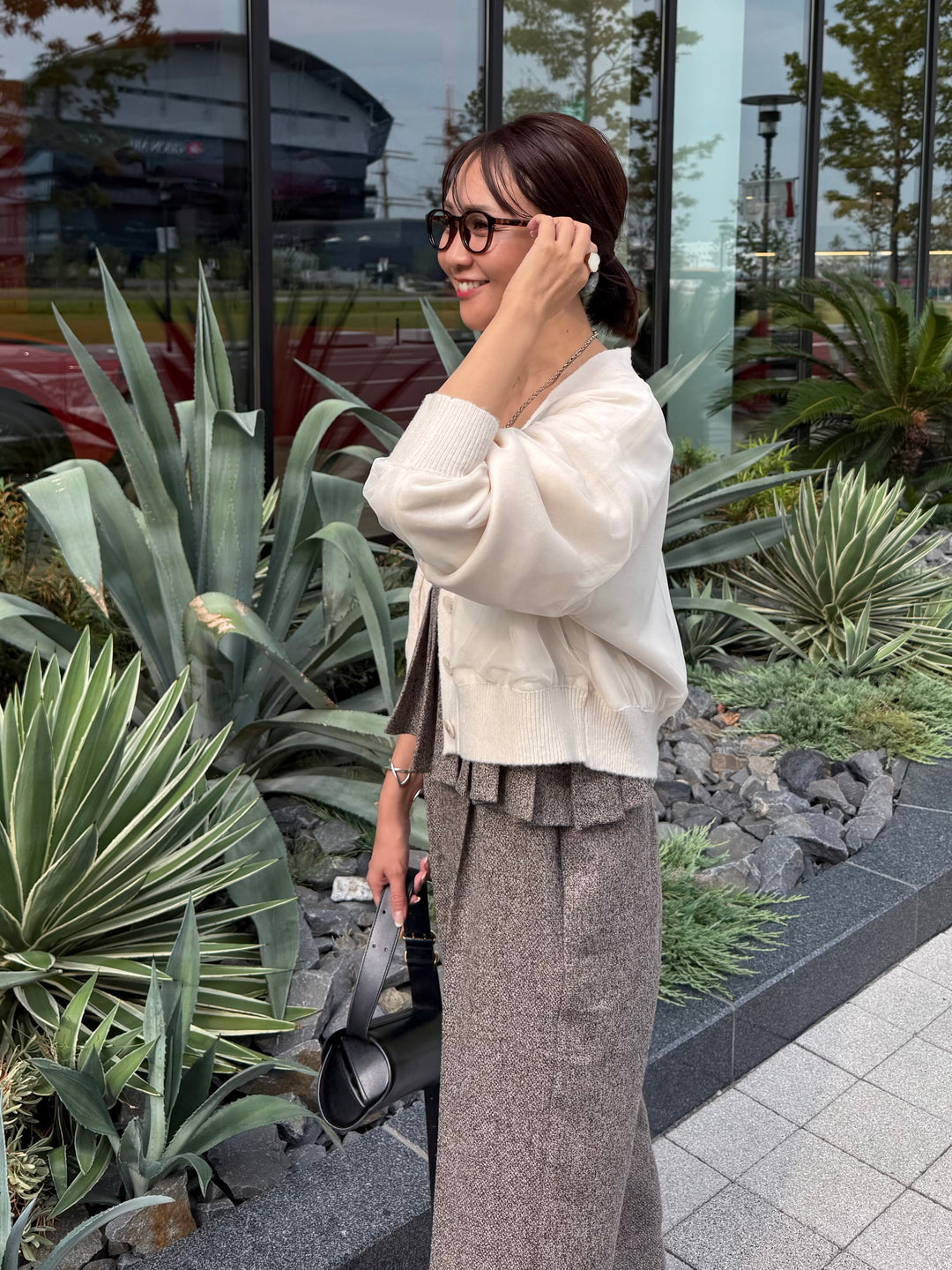 【予約】プリーツビスチェオールインワン / ブラウン(10月下旬発送予定)