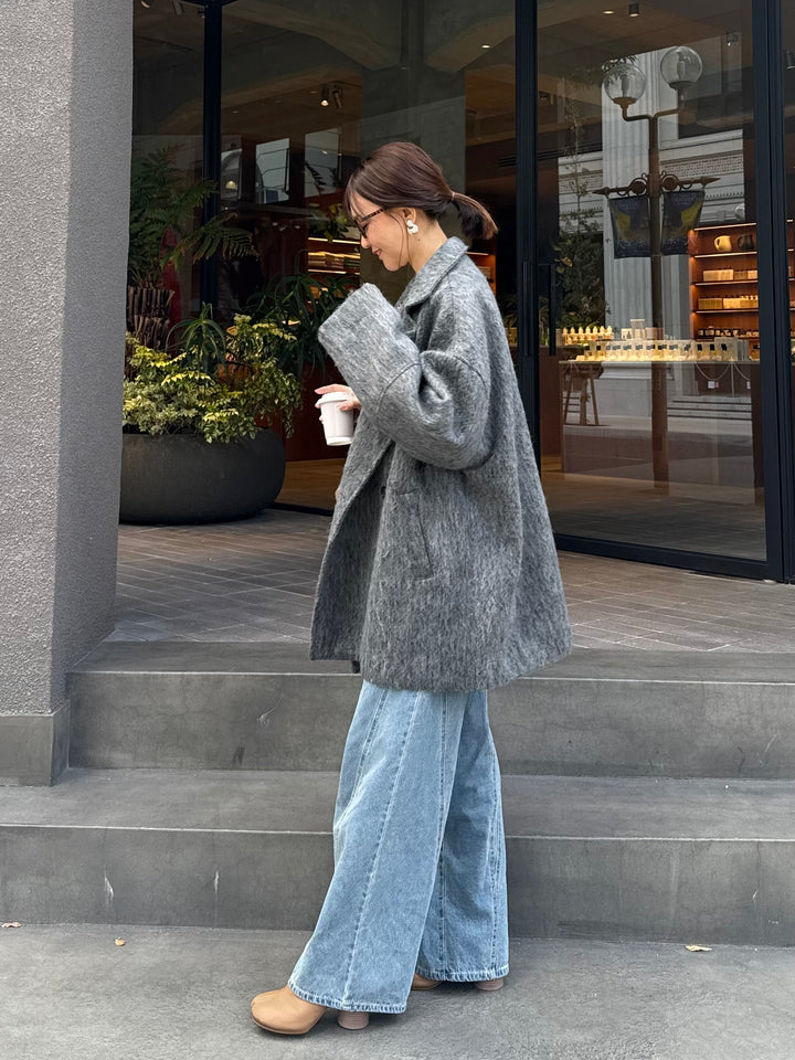 シャギーミドルコート / チャコール