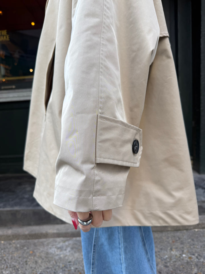 【予約】スタンドカラーミドルコート / ベージュ(2月下旬発送予定)