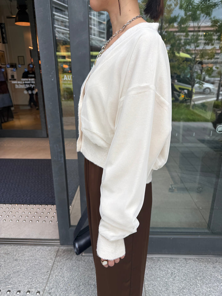 チュールニットカーディガン / アイボリー