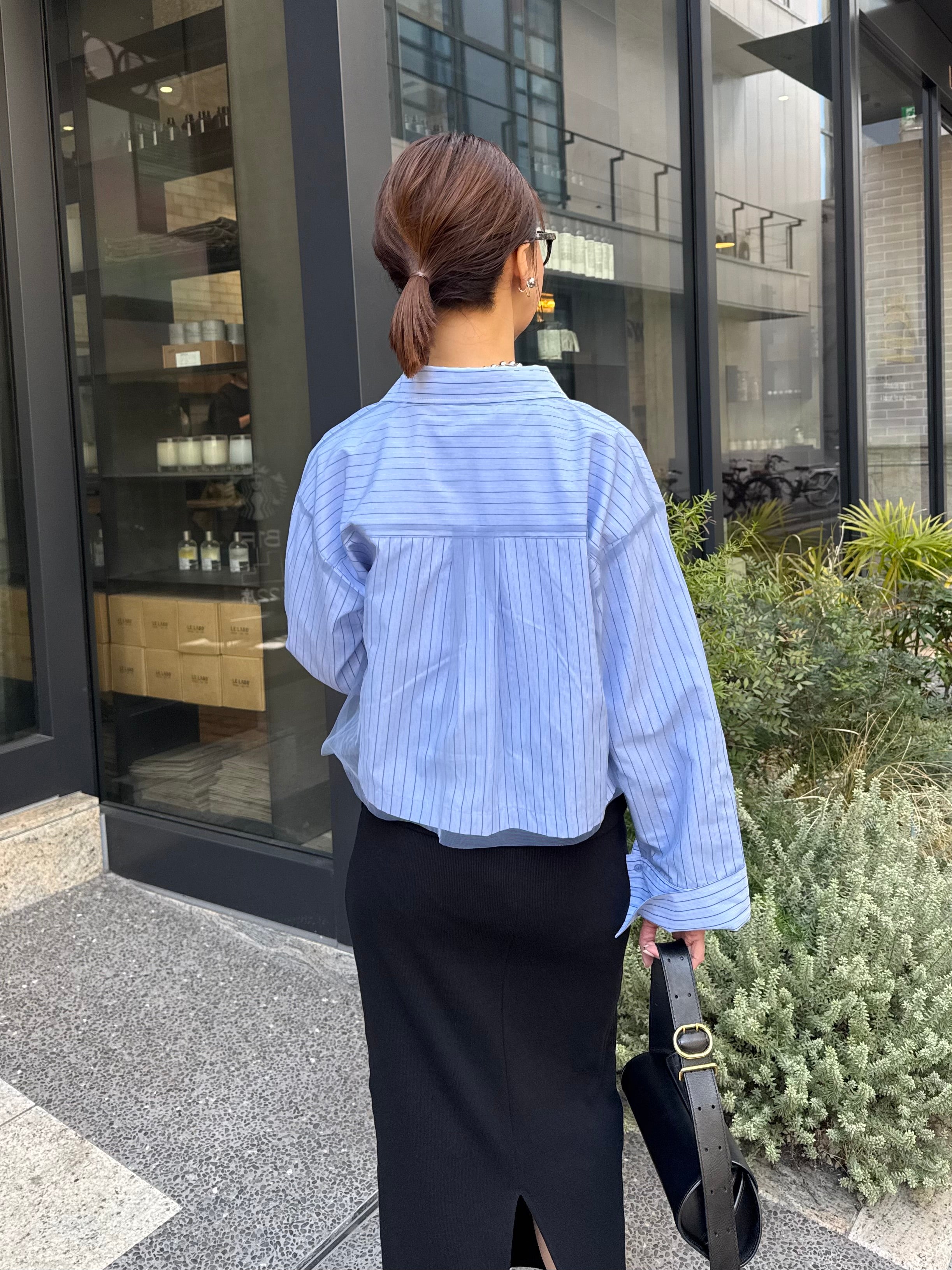 【美品】  None / | itochi / イトチ ホーリーシャツ | F | サックスブルー | レディース セール】 オーバーサイズシャツ（オフホワイト/ピンク/サックスブルー