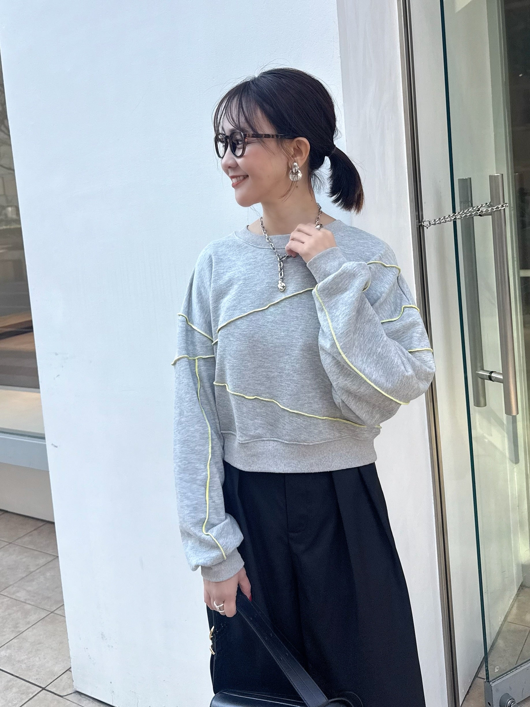 配色メロープルオーバー／グレー – fosie