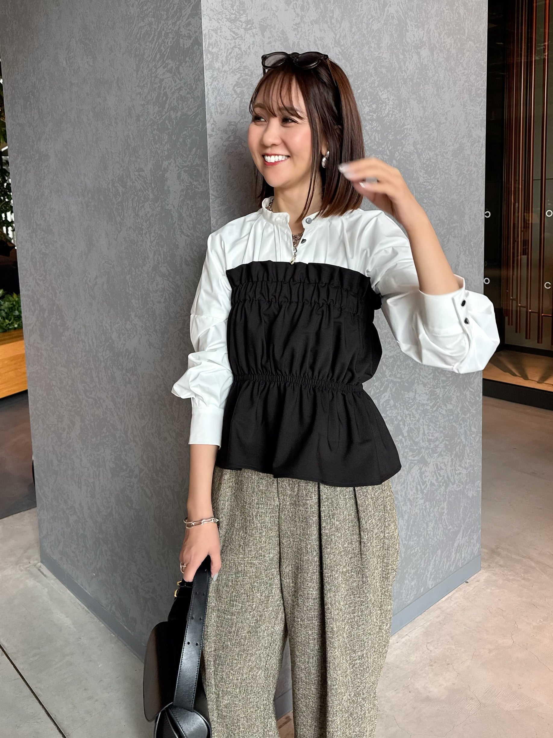 新作300円OFF] ギャザービスチェ / ブラック – fosie