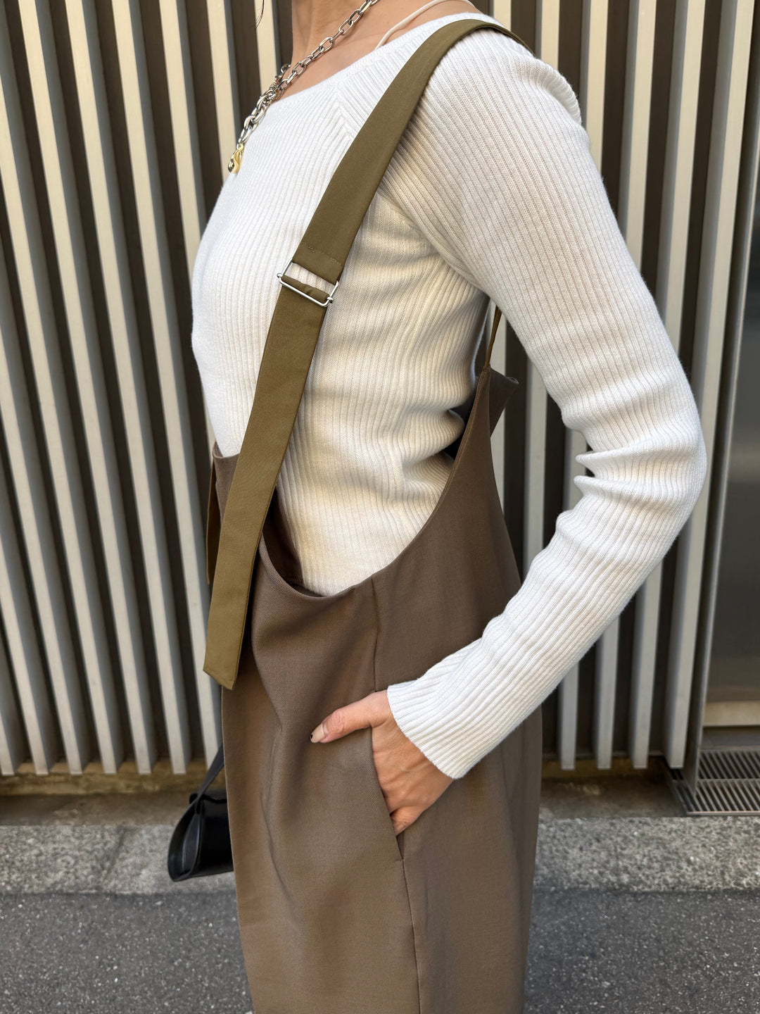 【予約】ツイルサロペット / カーキブラウン(5月下旬発送予定)