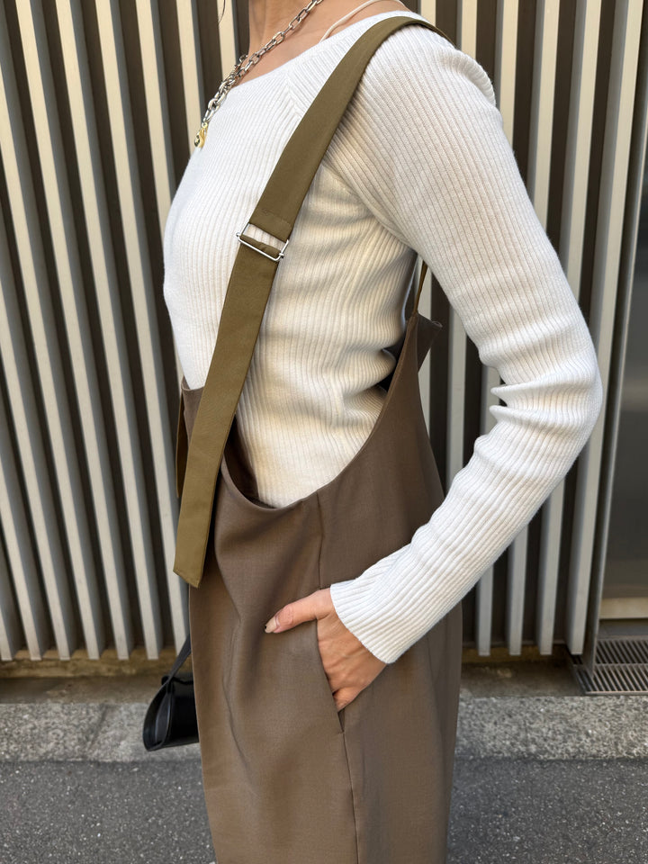 【予約】ツイルサロペット / カーキブラウン(5月下旬発送予定)