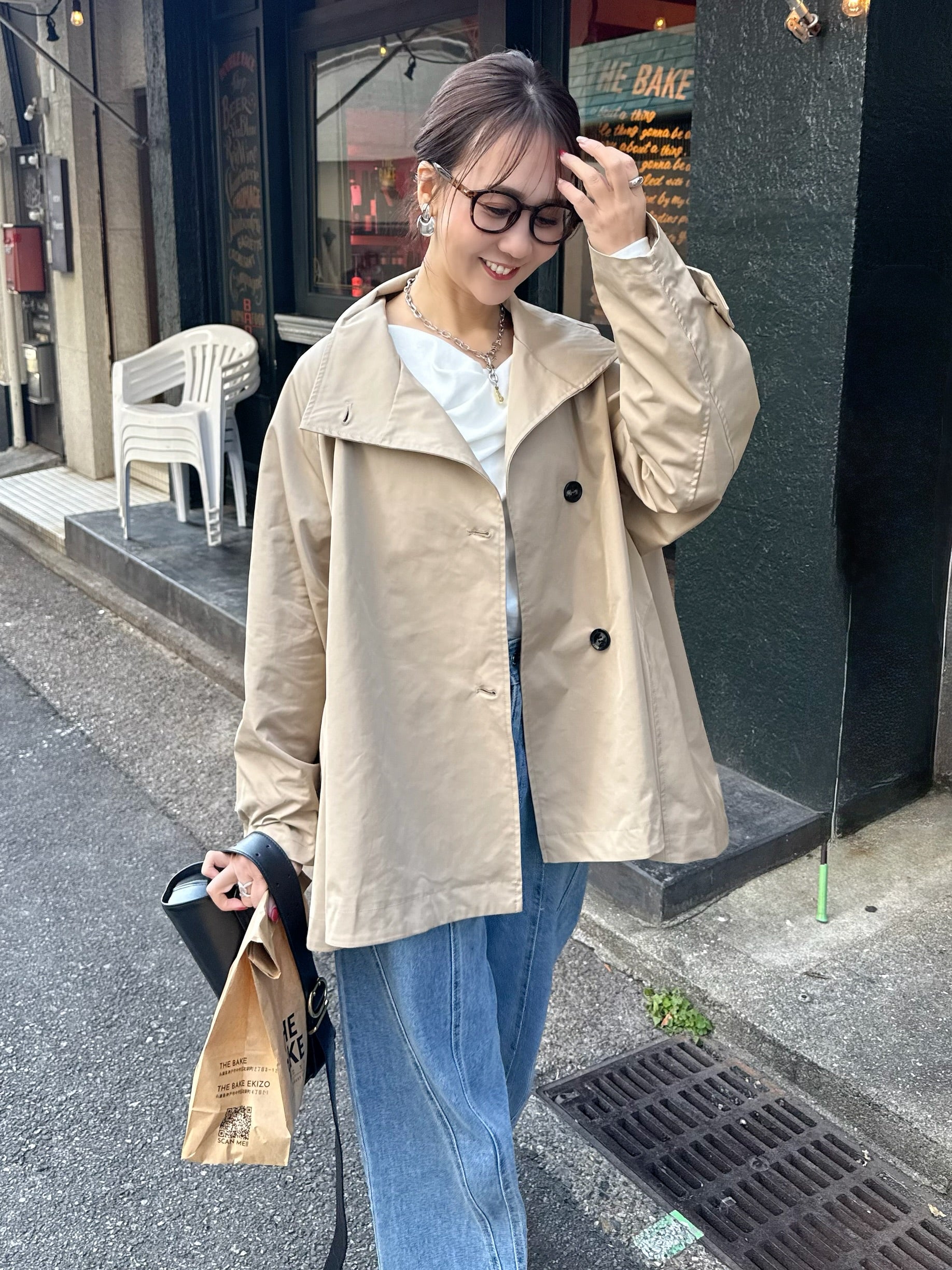 予約】スタンドカラーミドルコート / ベージュ(4月上旬発送予定) – fosie