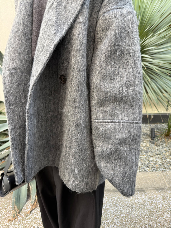 シャギーミドルコート / チャコール