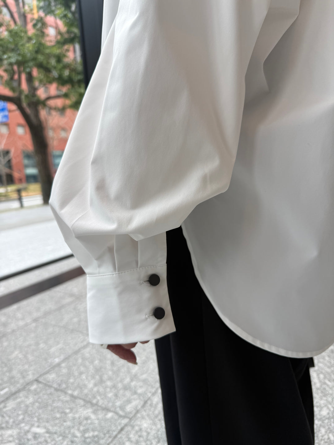 【予約】ブロードタックブラウス / ホワイト(2月下旬発送予定)