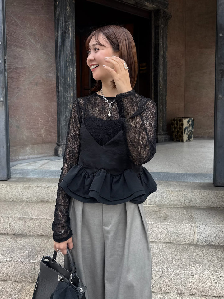 【予約】フリルヘムビスチェ / ブラック(5月下旬発送予定)