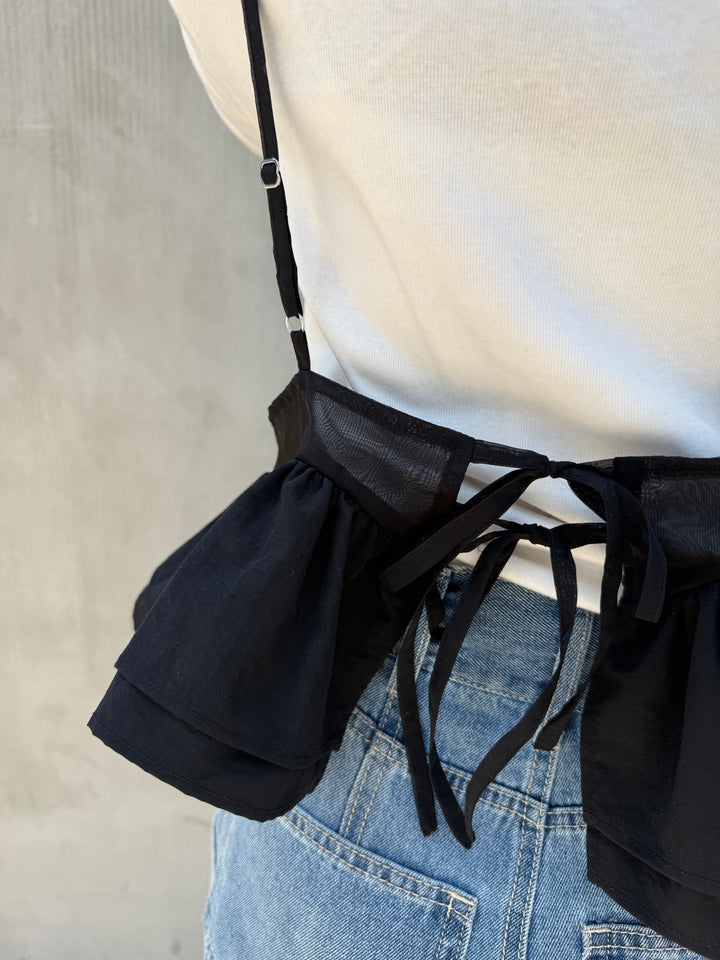 【予約】フリルヘムビスチェ / ブラック(5月下旬発送予定)