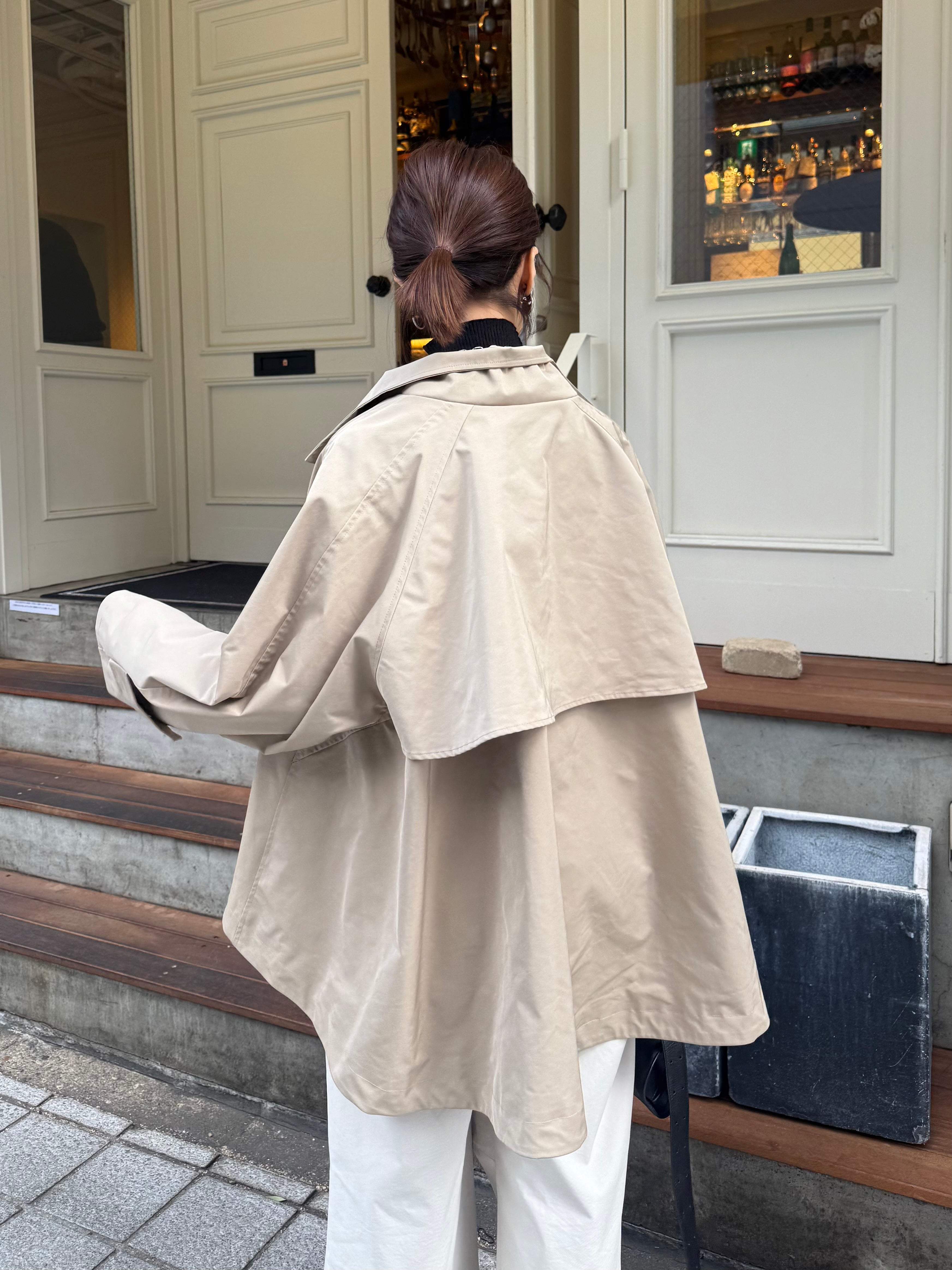 予約】スタンドカラーミドルコート / ベージュ(4月上旬発送予定) – fosie