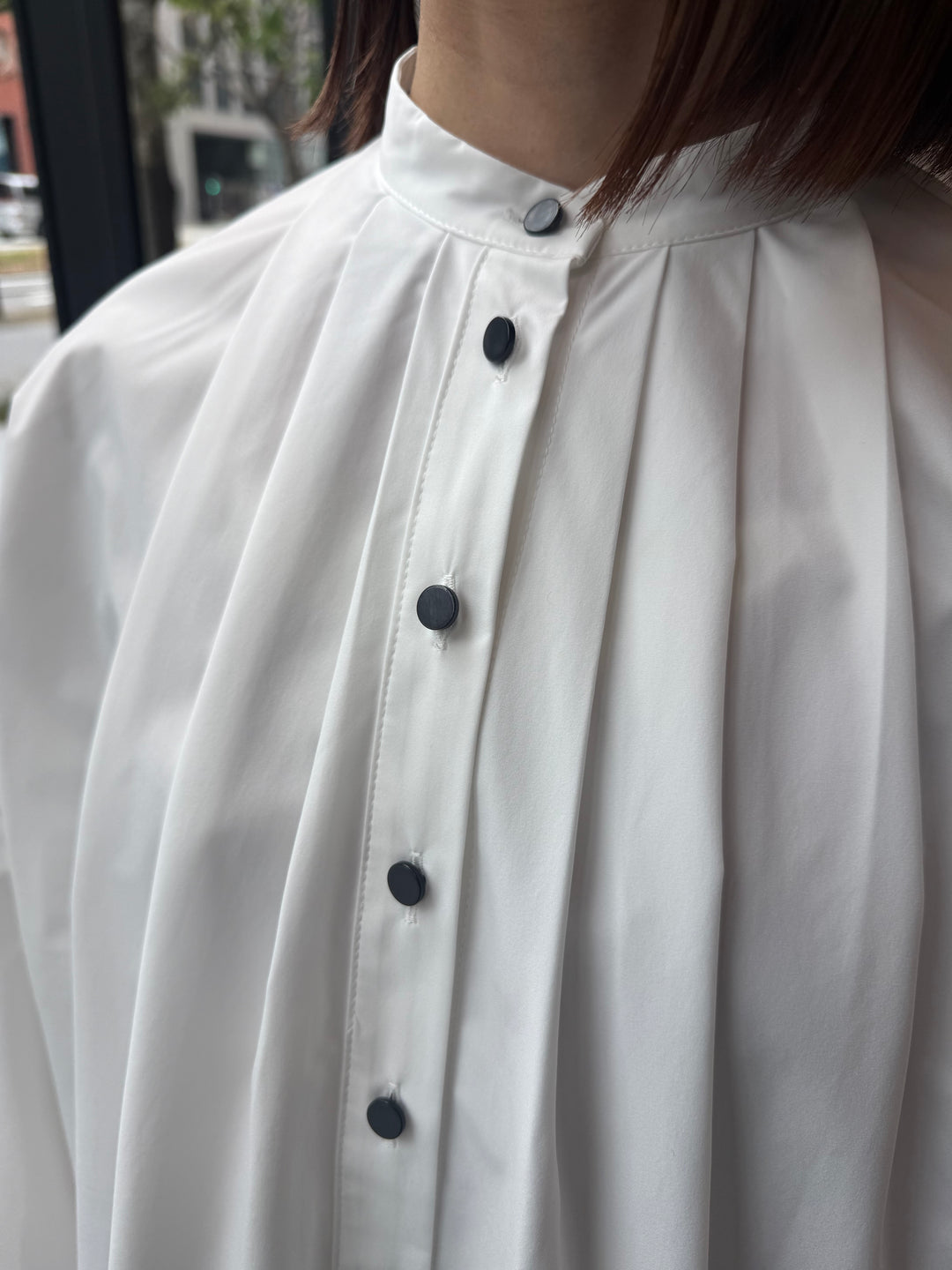 【予約】ブロードタックブラウス / ホワイト(2月下旬発送予定)