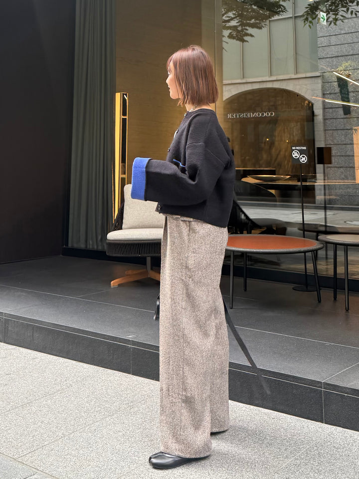 【予約】プリーツビスチェオールインワン / ブラウン(10月下旬発送予定)