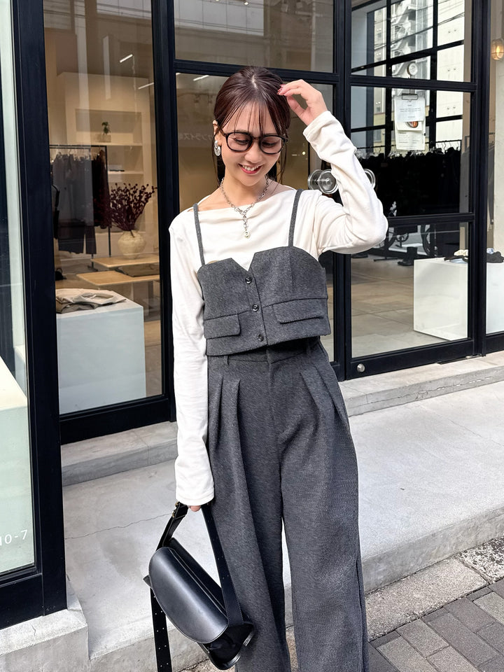 ベロアボートネックプルオーバー / アイボリー