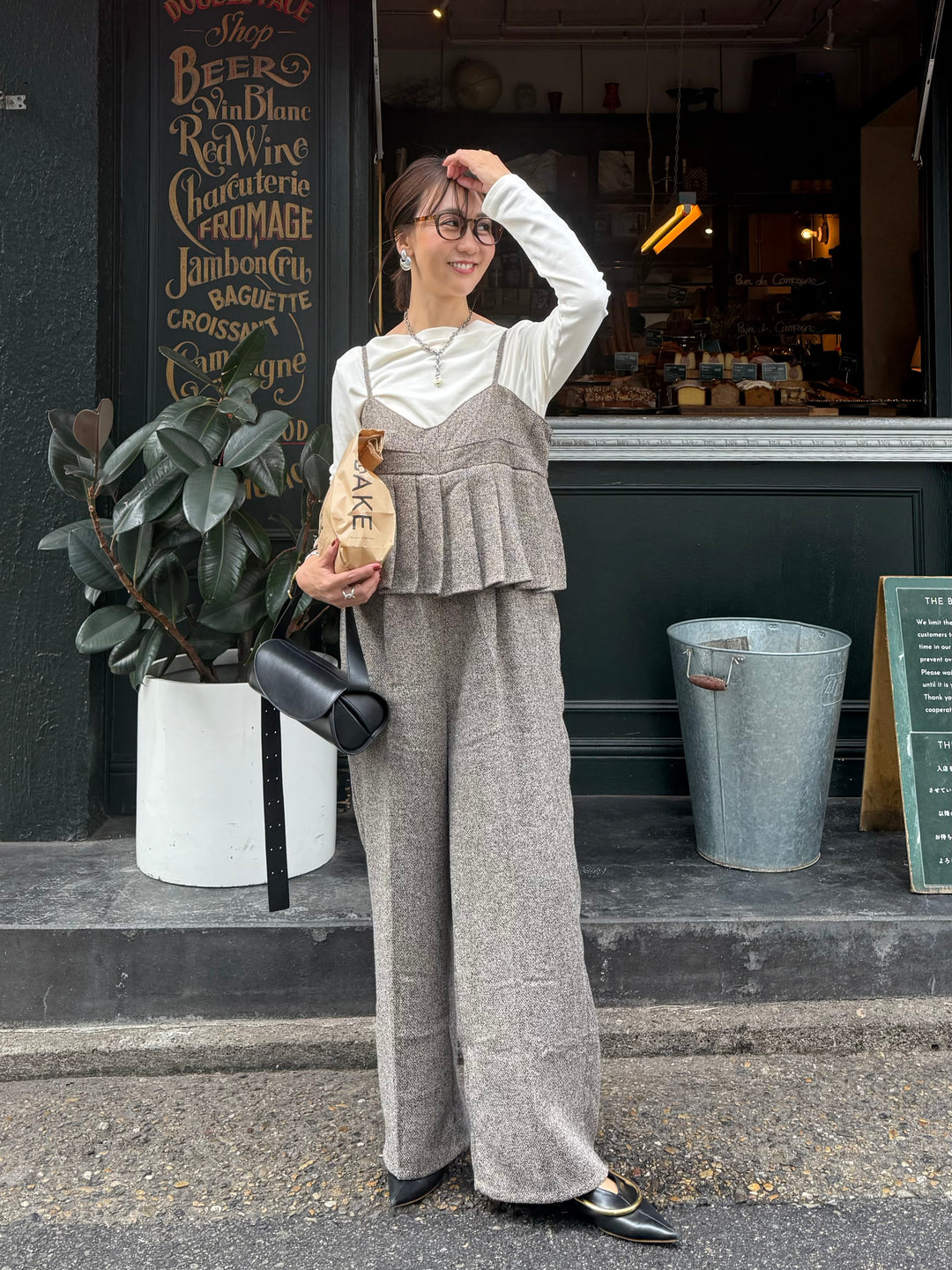 ベロアボートネックプルオーバー / アイボリー