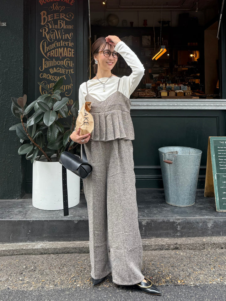 ベロアボートネックプルオーバー / アイボリー