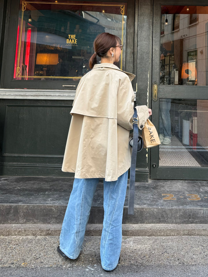 【予約】スタンドカラーミドルコート / ベージュ(2月下旬発送予定)