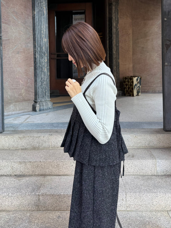 【予約】サマーツイードプリーツキャミ / ブラック(2月中旬頃発送予定)