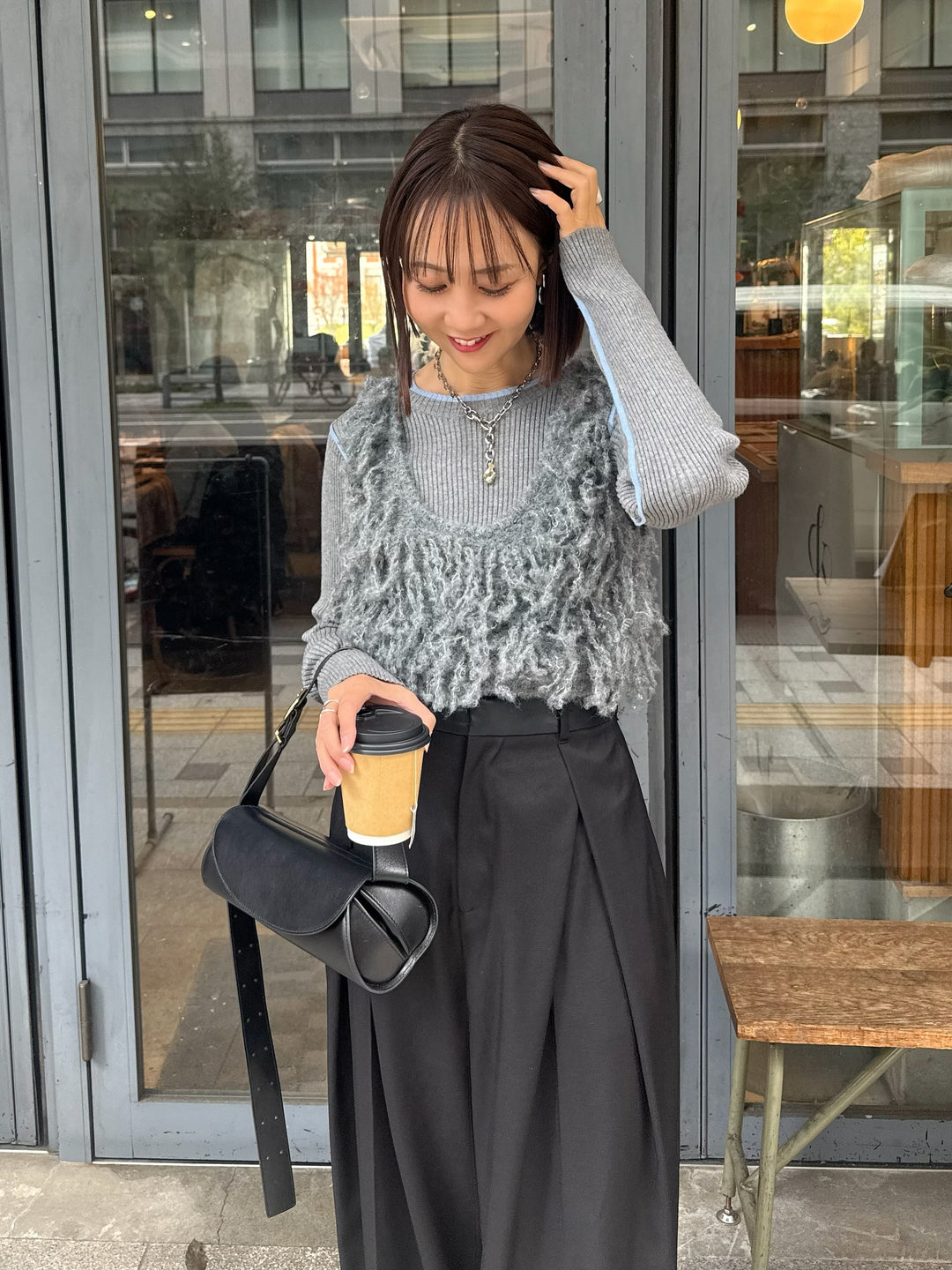 フリンジビスチェ / グレー