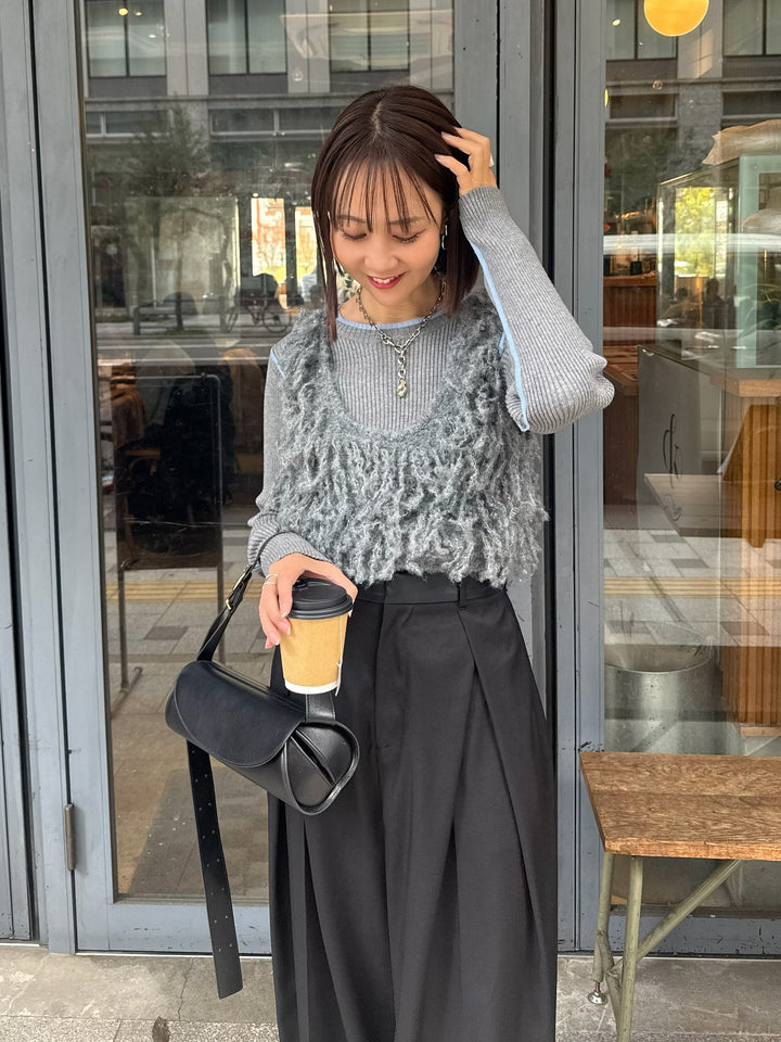 フリンジビスチェ / グレー