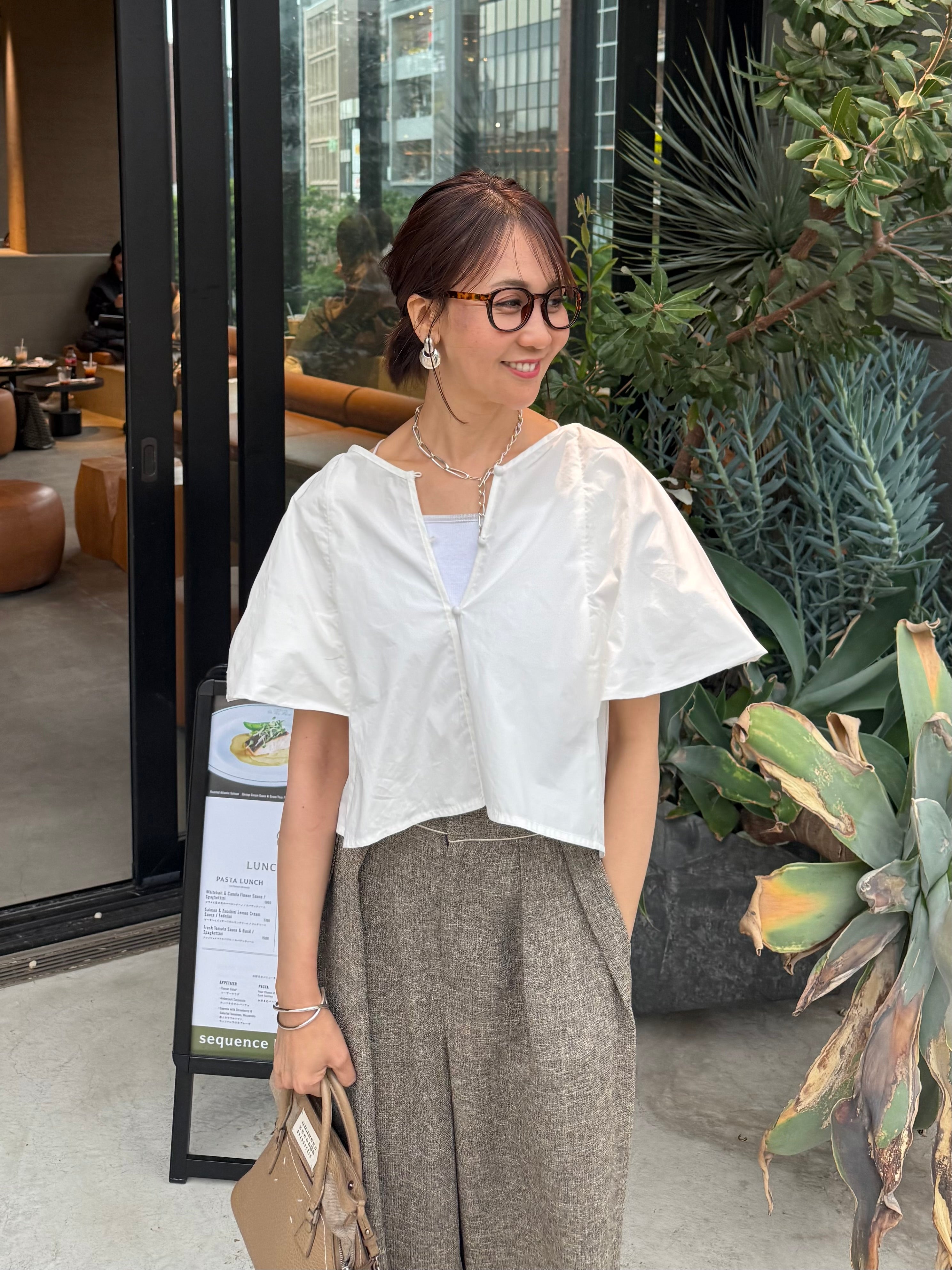 バルーンスリーブブラウス / ホワイト – fosie