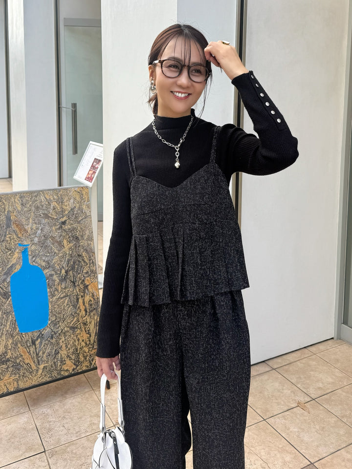 【予約】サマーツイードプリーツキャミ / ブラック(2月中旬頃発送予定)