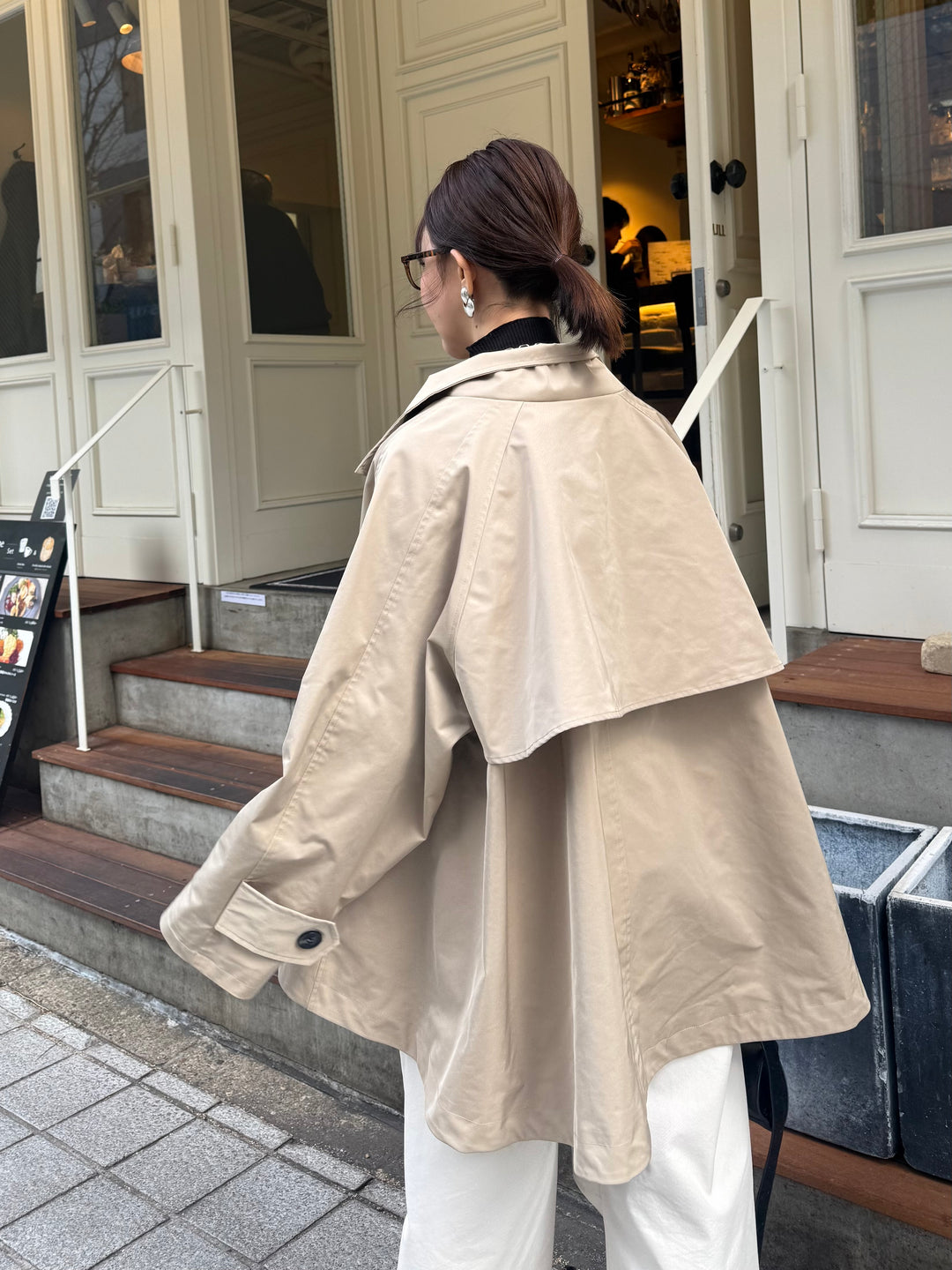 【予約】スタンドカラーミドルコート / ベージュ(2月下旬発送予定)