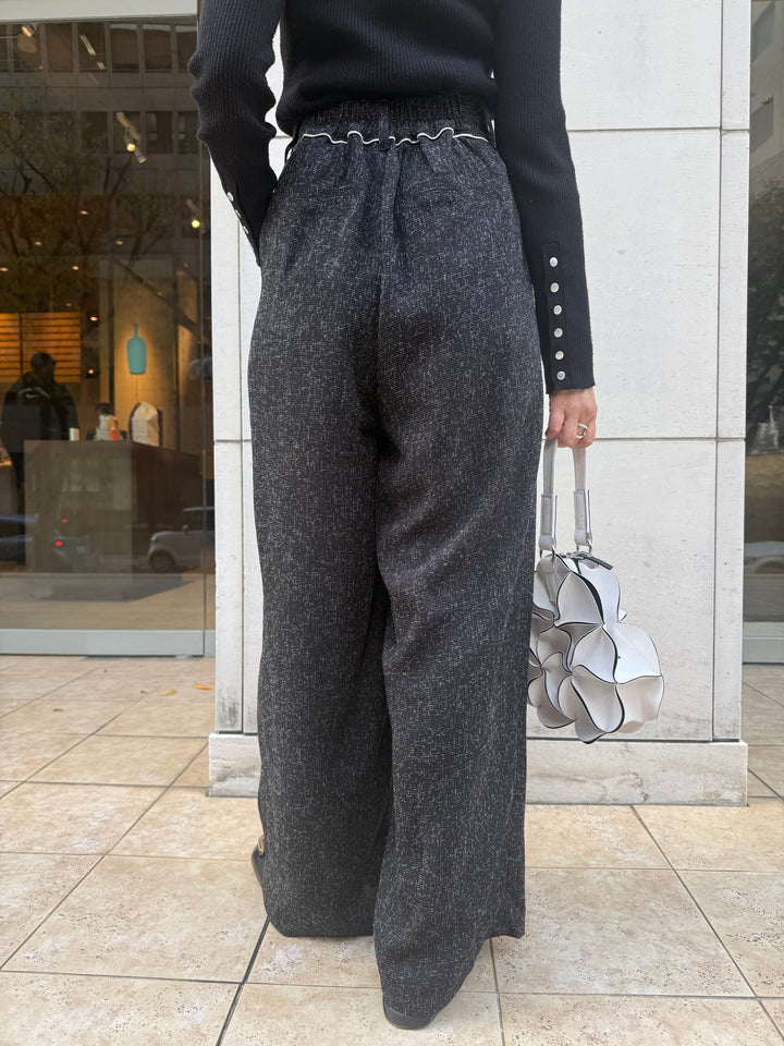 【予約】サマーツイードタックパンツ / ブラック(2月中旬頃発送予定)