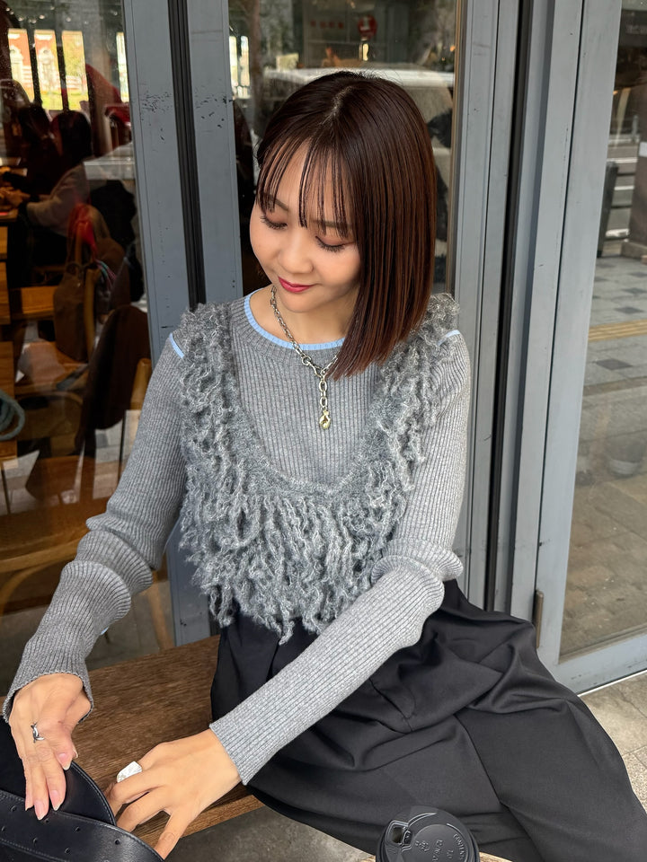 フリンジビスチェ / グレー